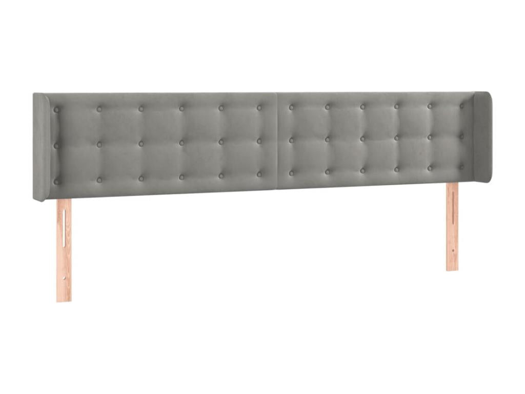 Velvet, Headboard, 163 X 16 X 78/88 cm, Gray