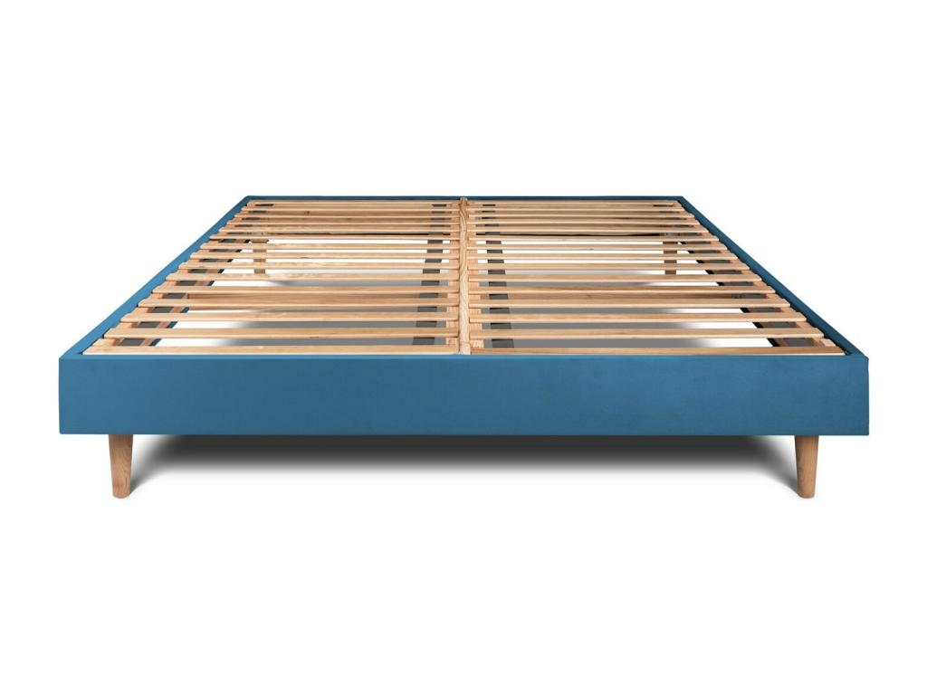 Velvet, Bed Base, Blue