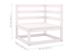 Pine Wood, Outdoor Furniture Set, White