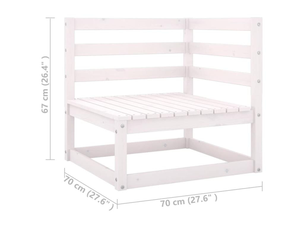 Pine Wood, Outdoor Furniture Set, White