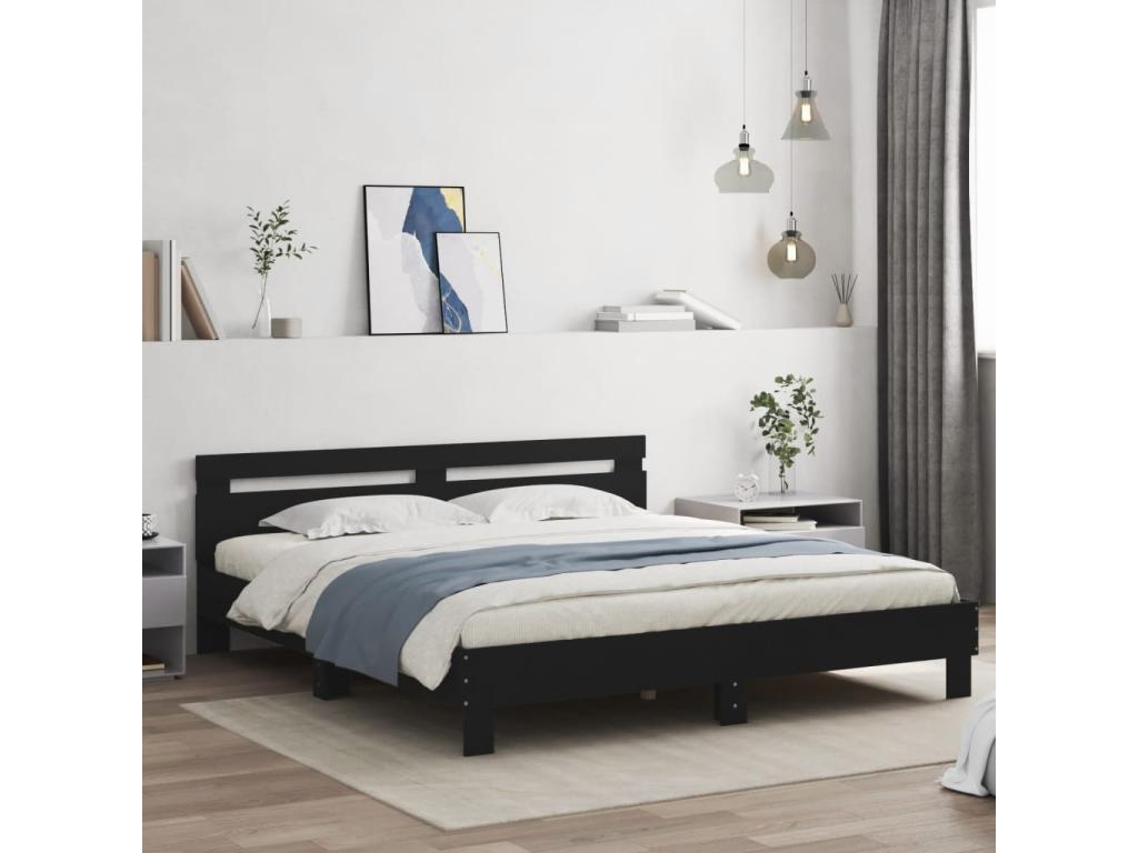 Bed Frame, 160 X 200 cm, Black