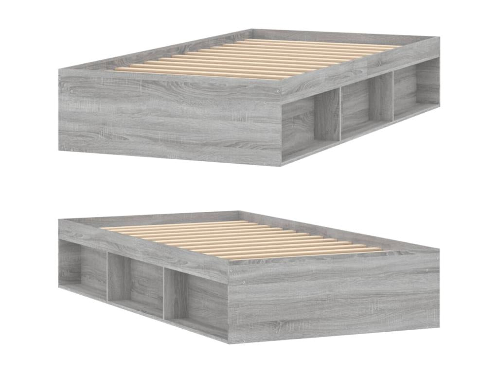 Bed Frame, 100 X 200 cm, Gray