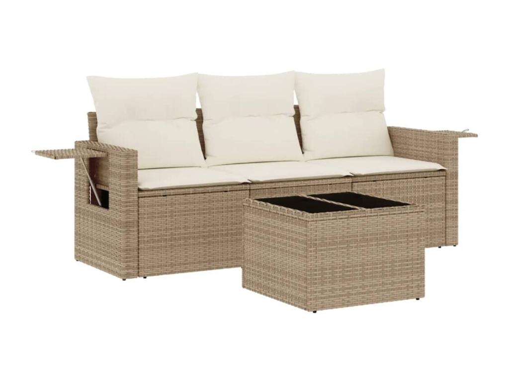 Woven Resin, Outdoor Furniture Set, Beige