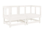 Pine Wood, Outdoor Furniture Set, White