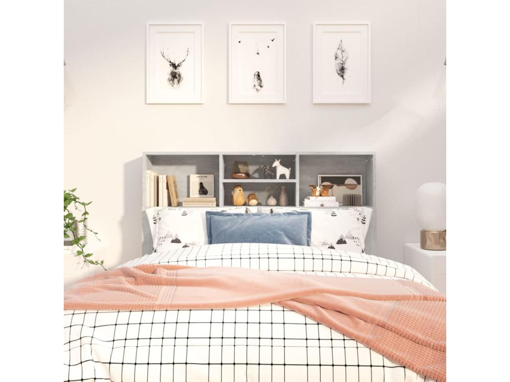 Headboard, 120 X 19 X 103.5 cm, Gray