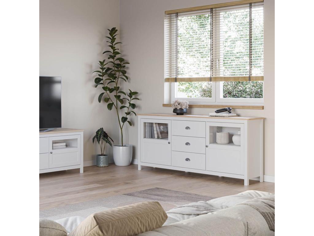 Pine Wood, Sideboard, White