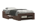 Oak Wood, Bed Frame, 90 X 200 cm, Brown