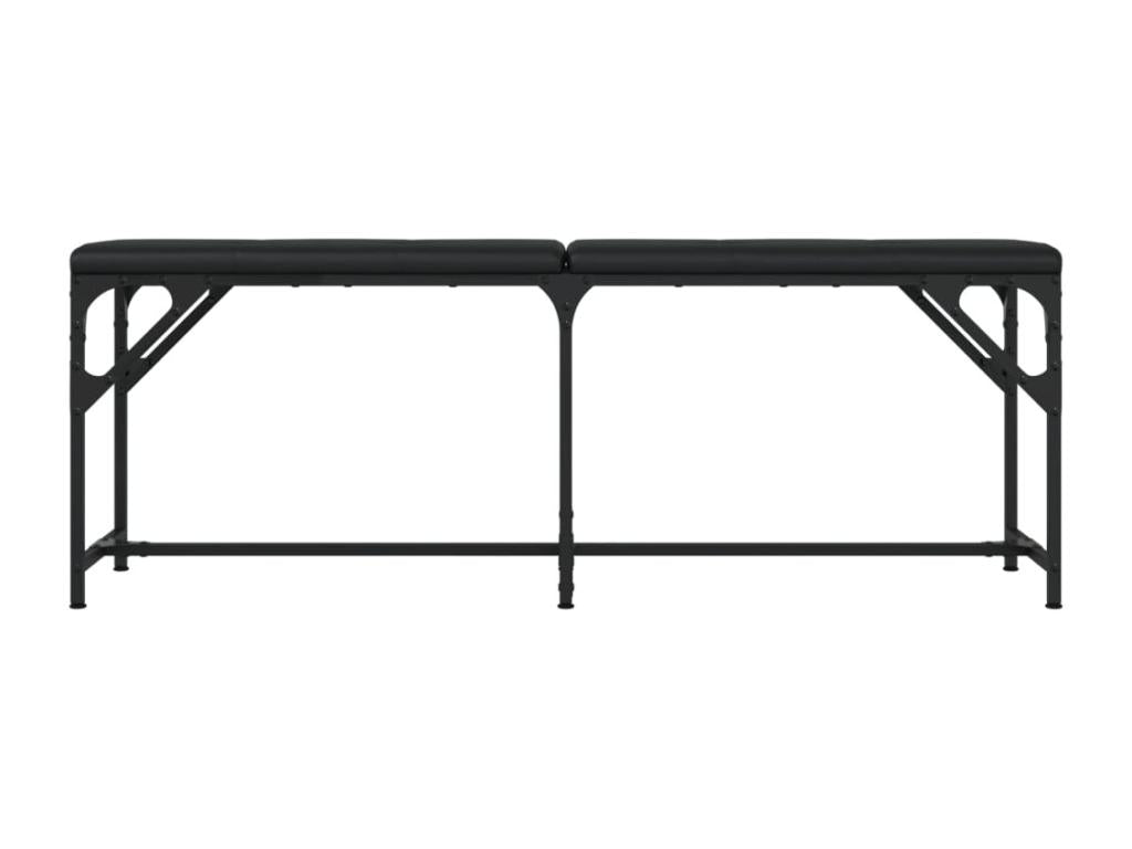 Faux Leather, Bench, 124 X 32 X 45 cm, Black