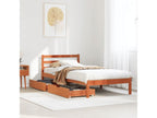 Pine Wood, Bed Frame, 100 X 200 cm, Brown