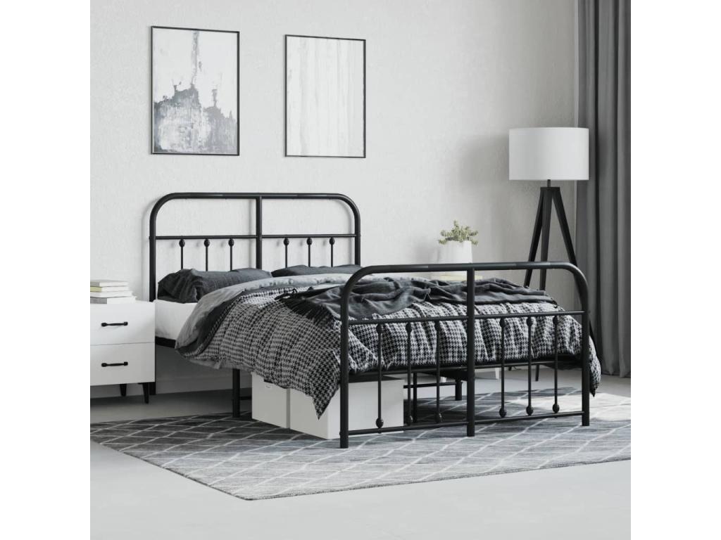 Metal, Bed Frame, Black