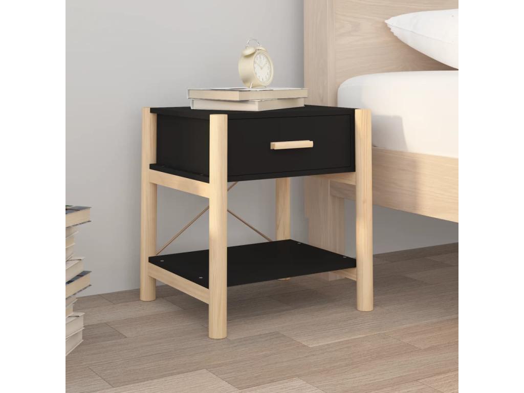 Nightstand, 42 X 38 X 45 cm, Black