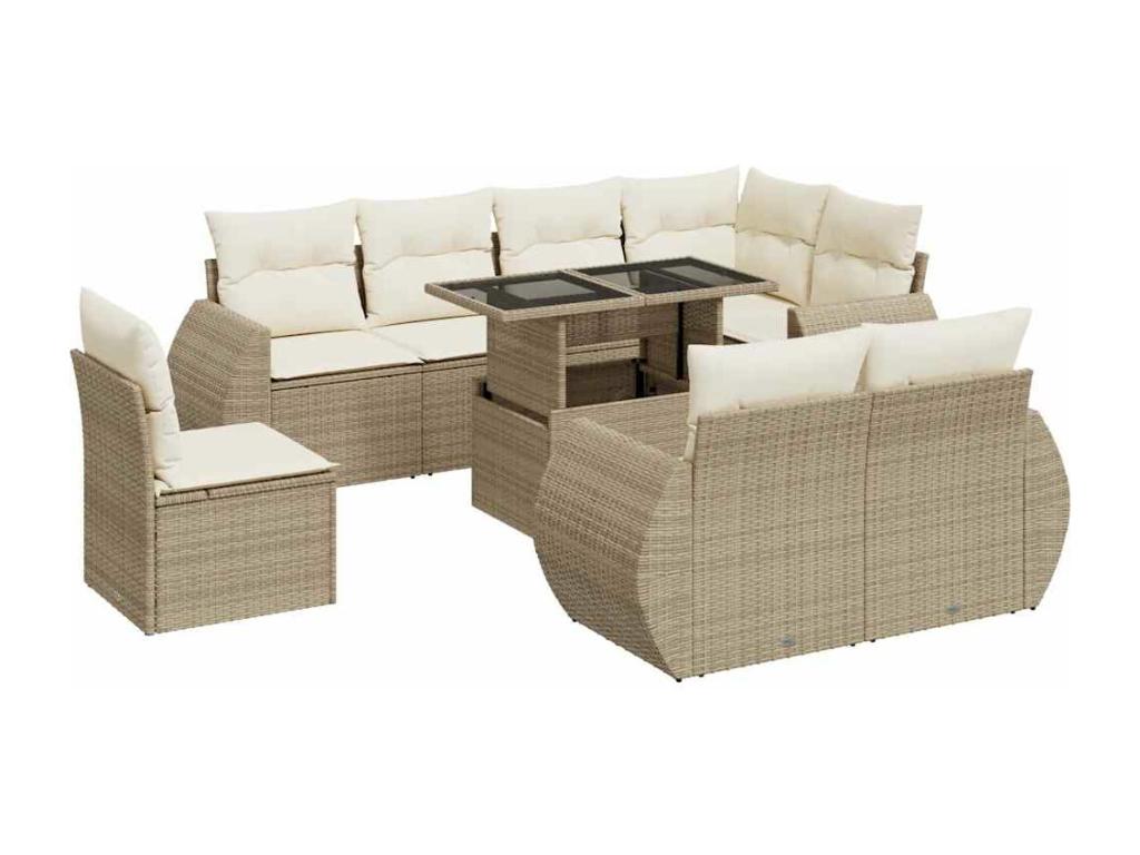 Woven Resin, Outdoor Furniture Set, Beige