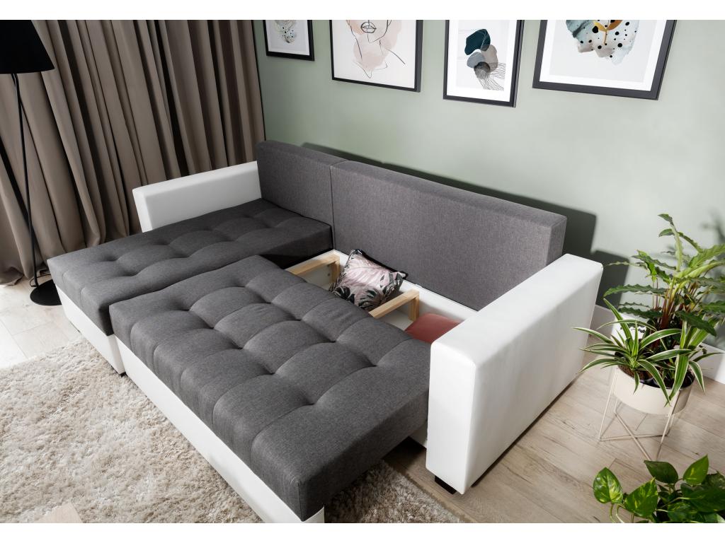 Faux Leather, Sectional Sofa, Black And White