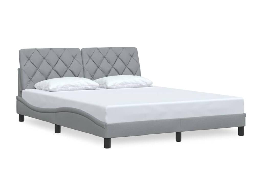 Fabric, Bed Frame, 160 X 200 cm, Gray