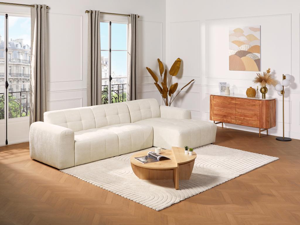 Fabric, Sectional Sofa, White