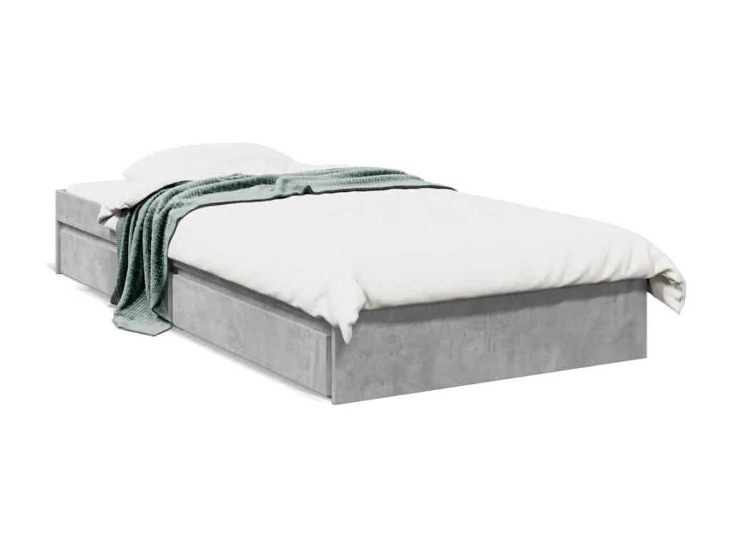 Bed Frame, 90 X 200 cm, Gray