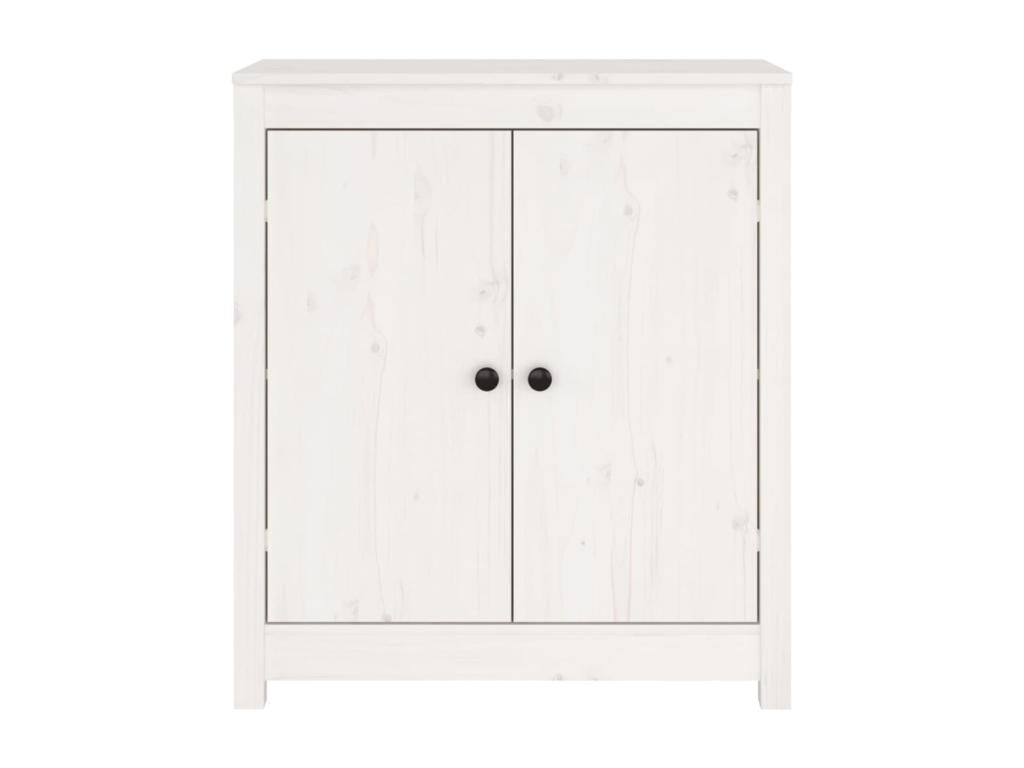 Solid Wood, Sideboard, 70 X 35 X 80 cm, White