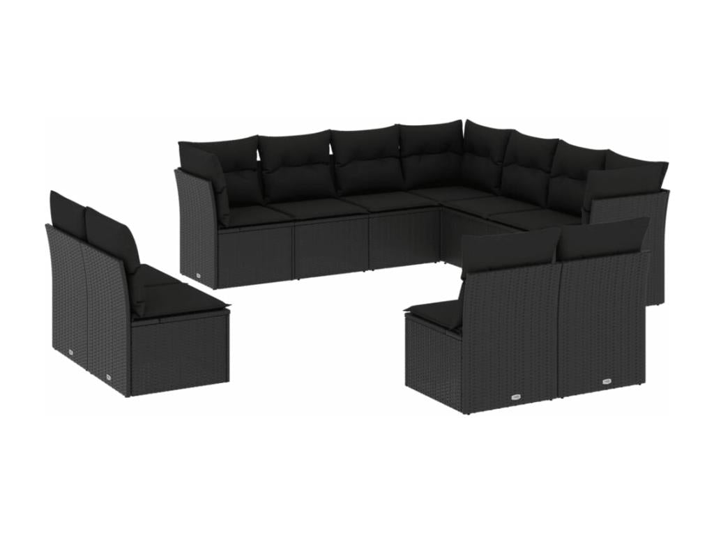 Woven Resin, Outdoor Furniture Set, Black