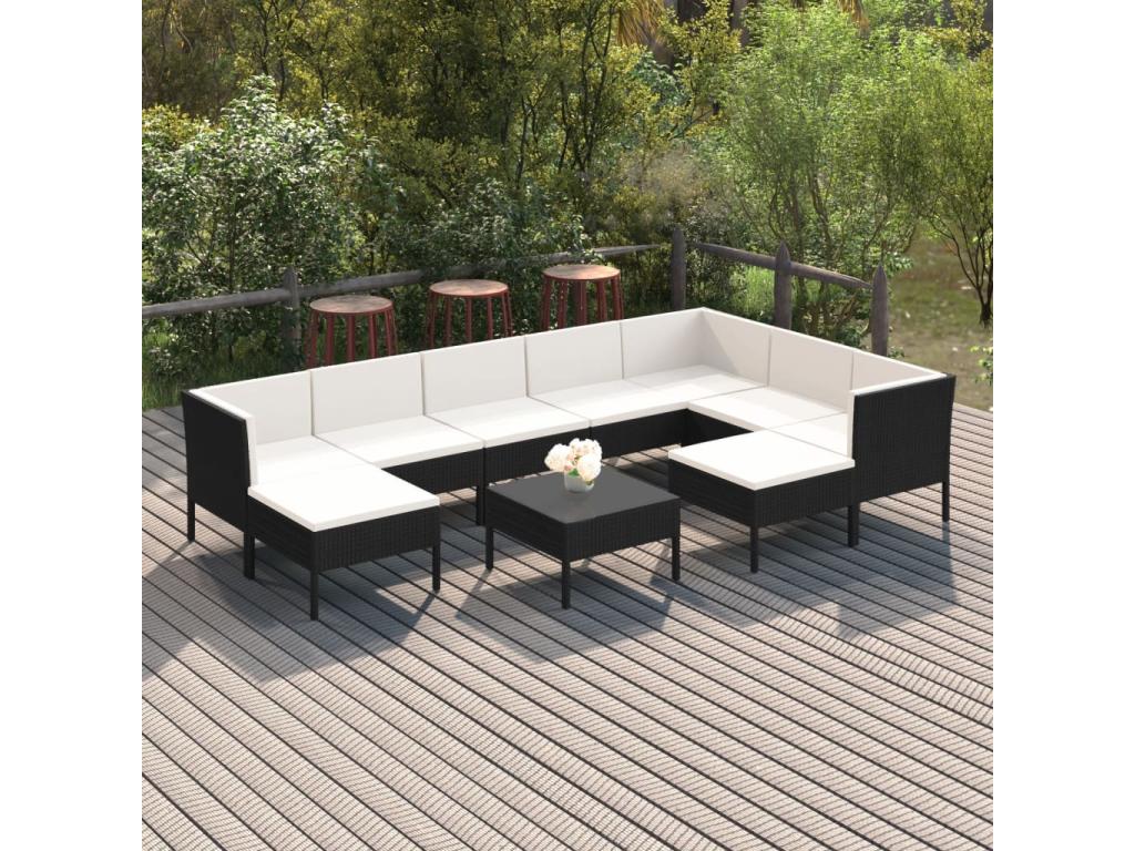 Woven Resin, Outdoor Furniture Set, Black