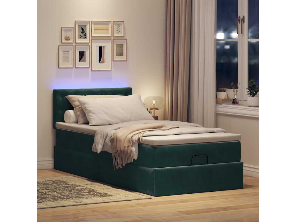 Velvet, Bed Frame, 100 X 200 cm, Green