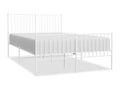 Metal, Bed Frame, 140 X 200 cm, White