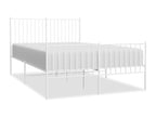 Metal, Bed Frame, 140 X 200 cm, White