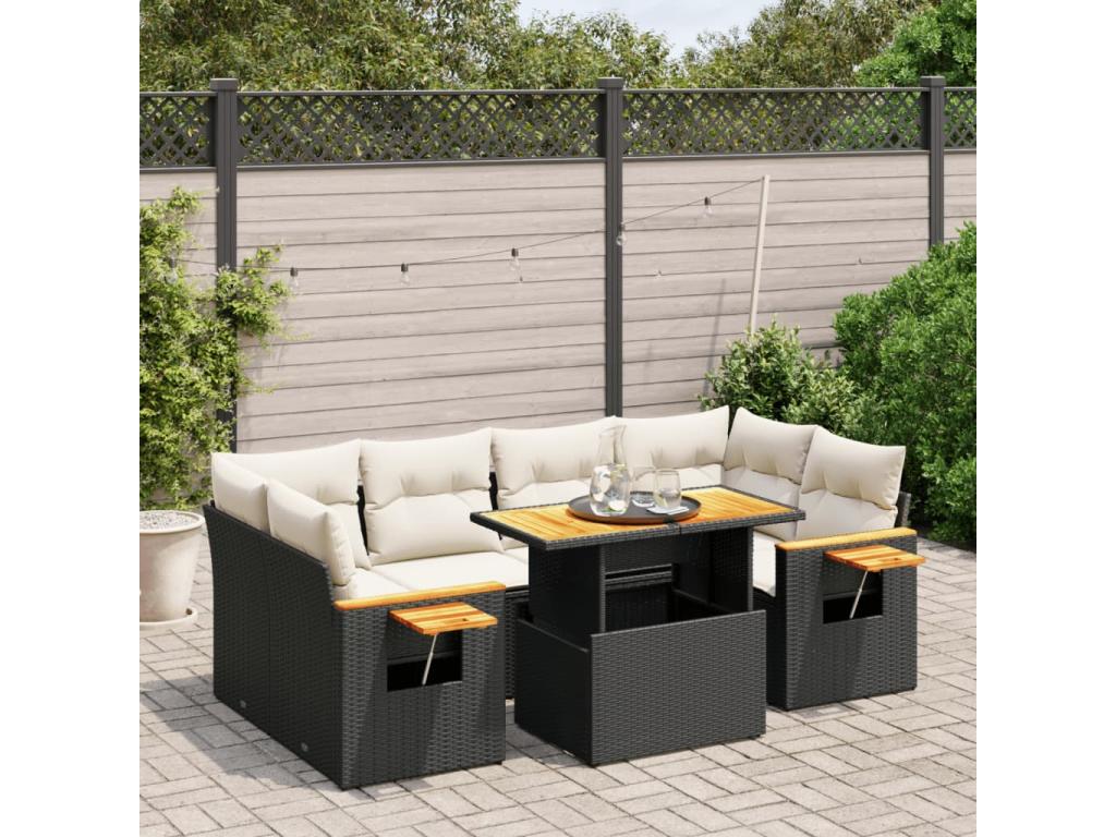 Woven Resin, Outdoor Furniture Set, Black