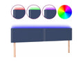 Fabric, Headboard, 180 X 5 X 78/88 cm, Blue