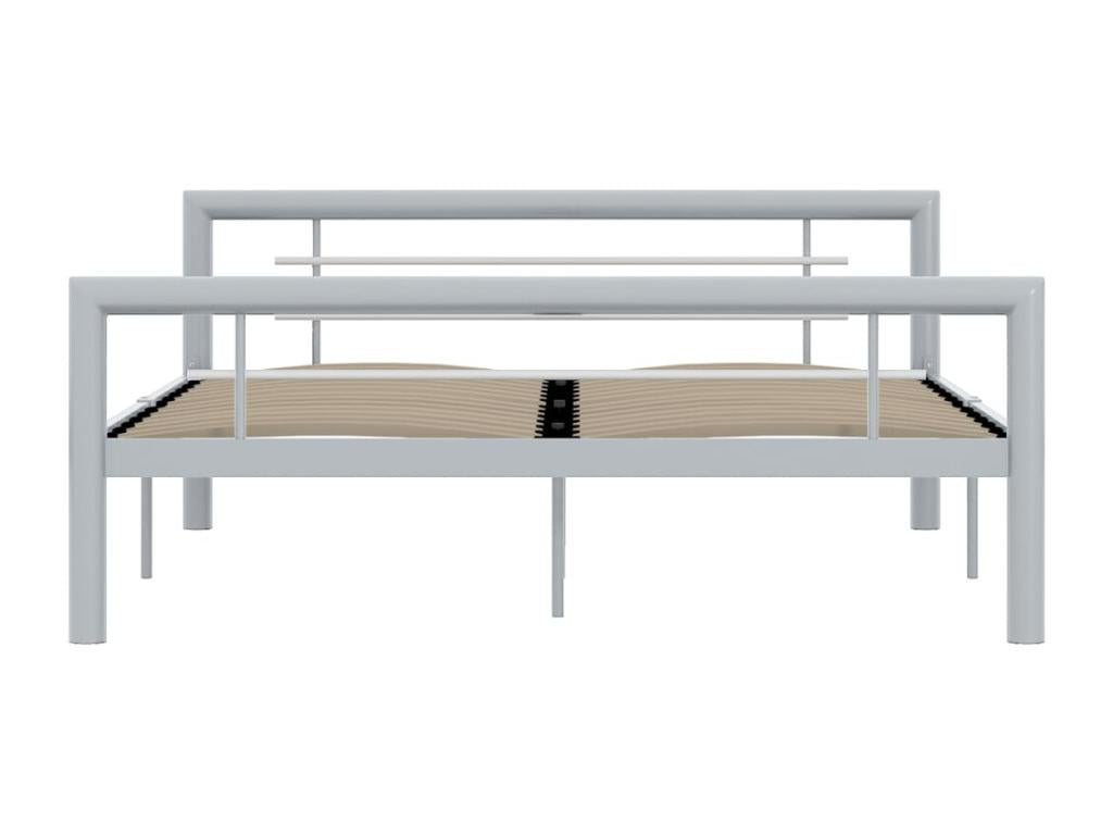 Metal, Bed Frame, 140 X 200 cm, Gray