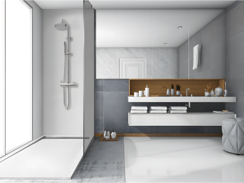 Shower Tray, 130 X 70 cm, Gray