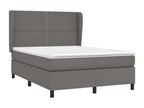 Faux Leather, Bed Base, 140 X 200 cm, Gray