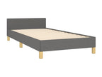 Fabric, Bed Frame, 90 X 200 cm, Gray