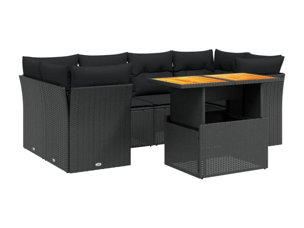 Woven Resin, Outdoor Furniture Set, Black