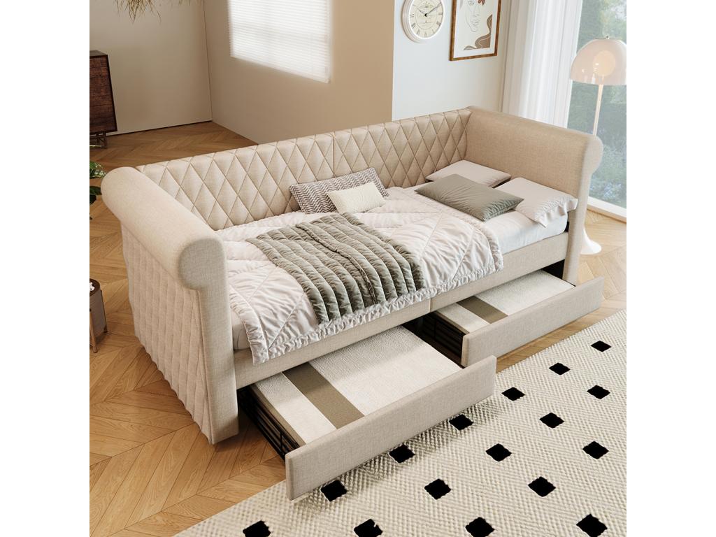 Bed Base, Beige