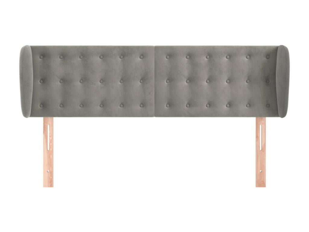 Velvet, Headboard, 147 X 23 X 78/88 cm, Gray