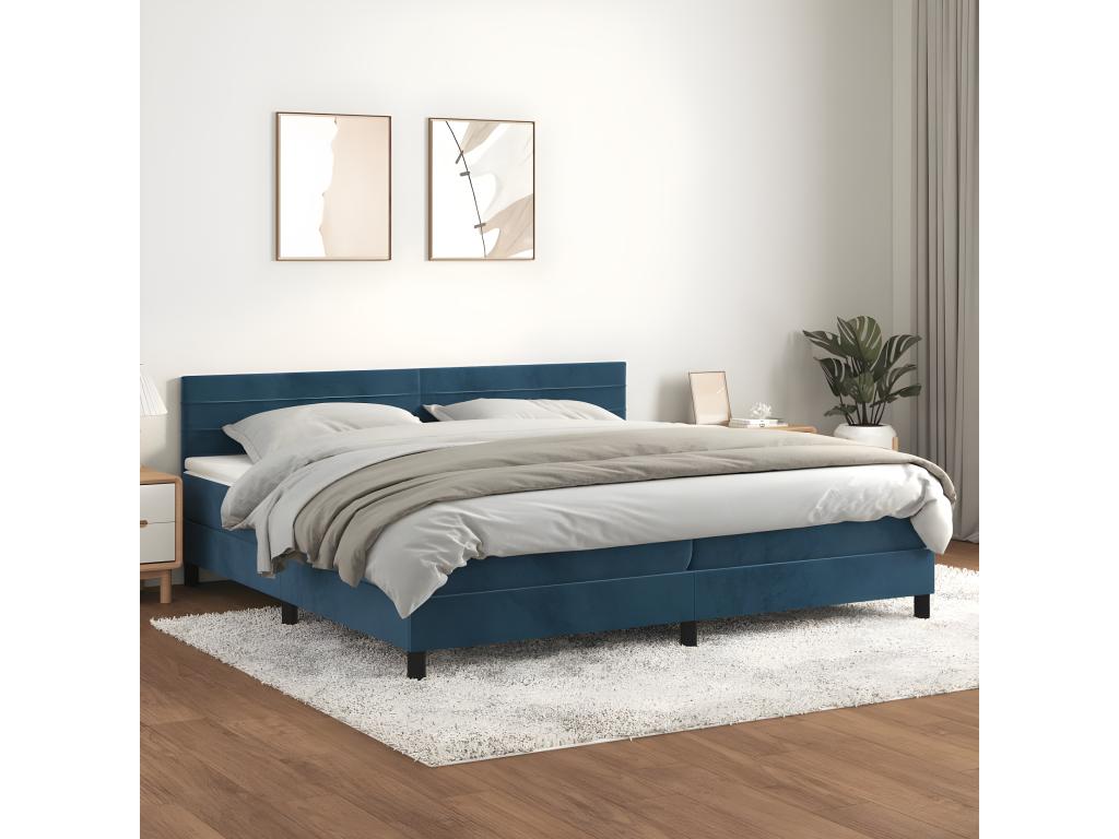 Velvet, Bed Base, Blue