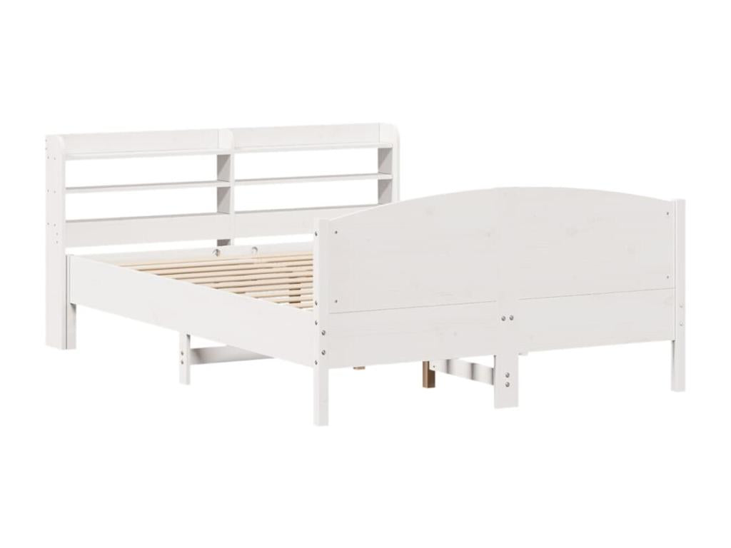 Pine Wood, Bed Frame, 150 X 200 cm, White