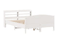 Pine Wood, Bed Frame, 150 X 200 cm, White