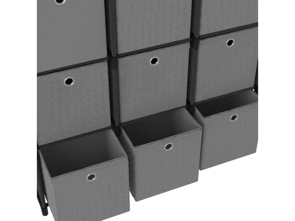 Fabric, Shelf Unit, 103 X 30 X 175.5 cm, Black