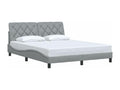 Fabric, Bed Frame, 160 X 200 cm, Gray
