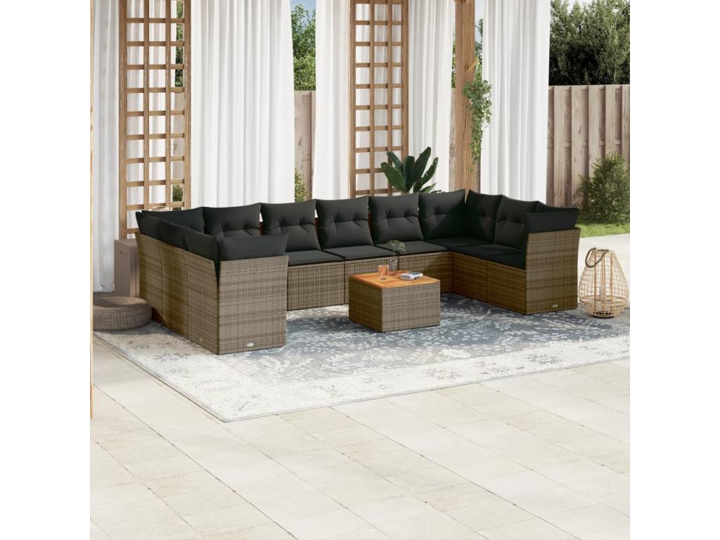 Woven Resin, Outdoor Furniture Set, Gray