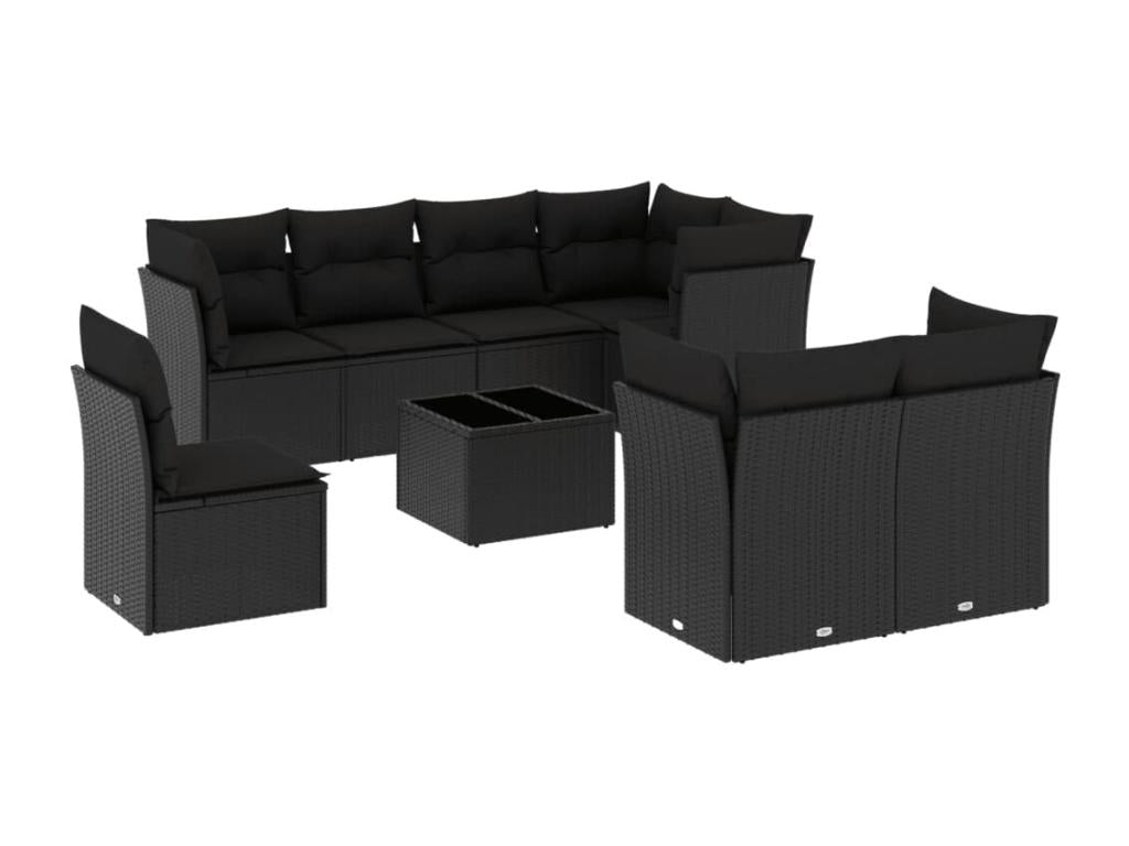 Woven Resin, Outdoor Furniture Set, Black