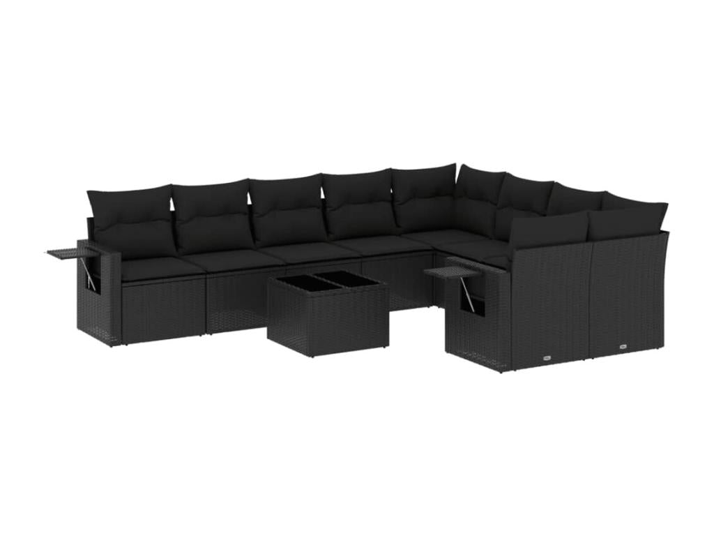 Woven Resin, Outdoor Furniture Set, Black