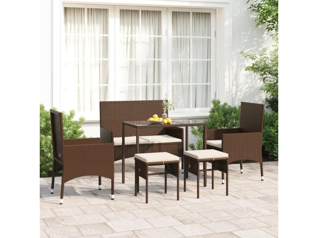 Woven Resin, Outdoor Furniture Set, Brown