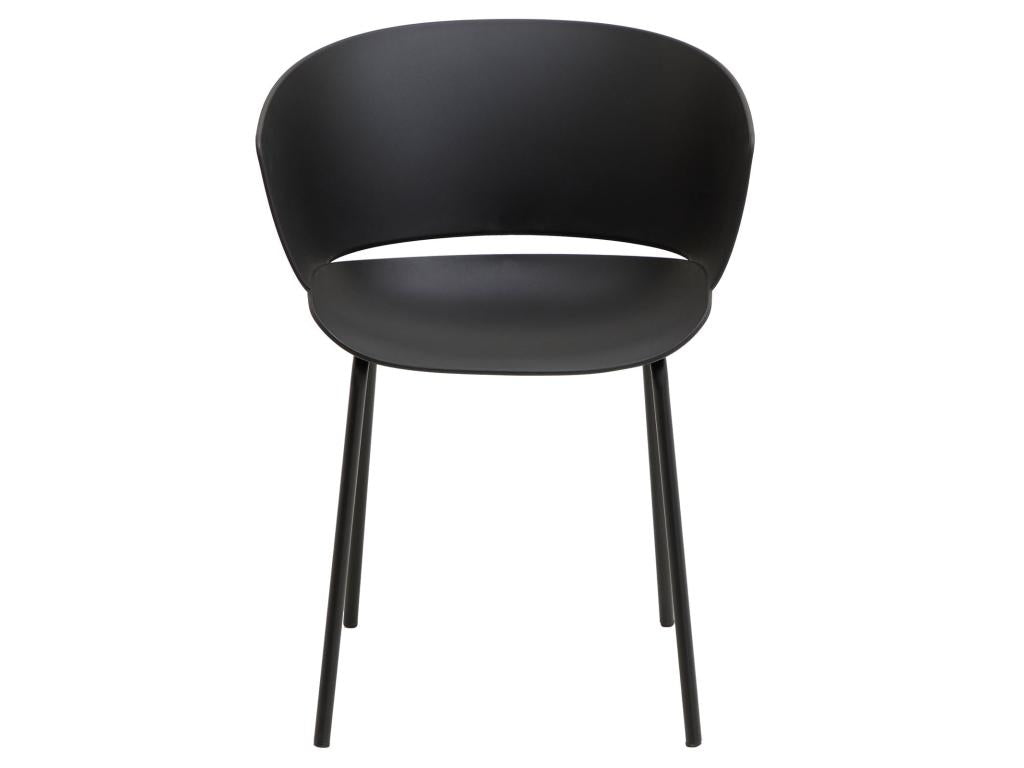 Metal, Armchair, Black