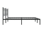 Metal, Bed Frame, 200 X 200 cm, Black