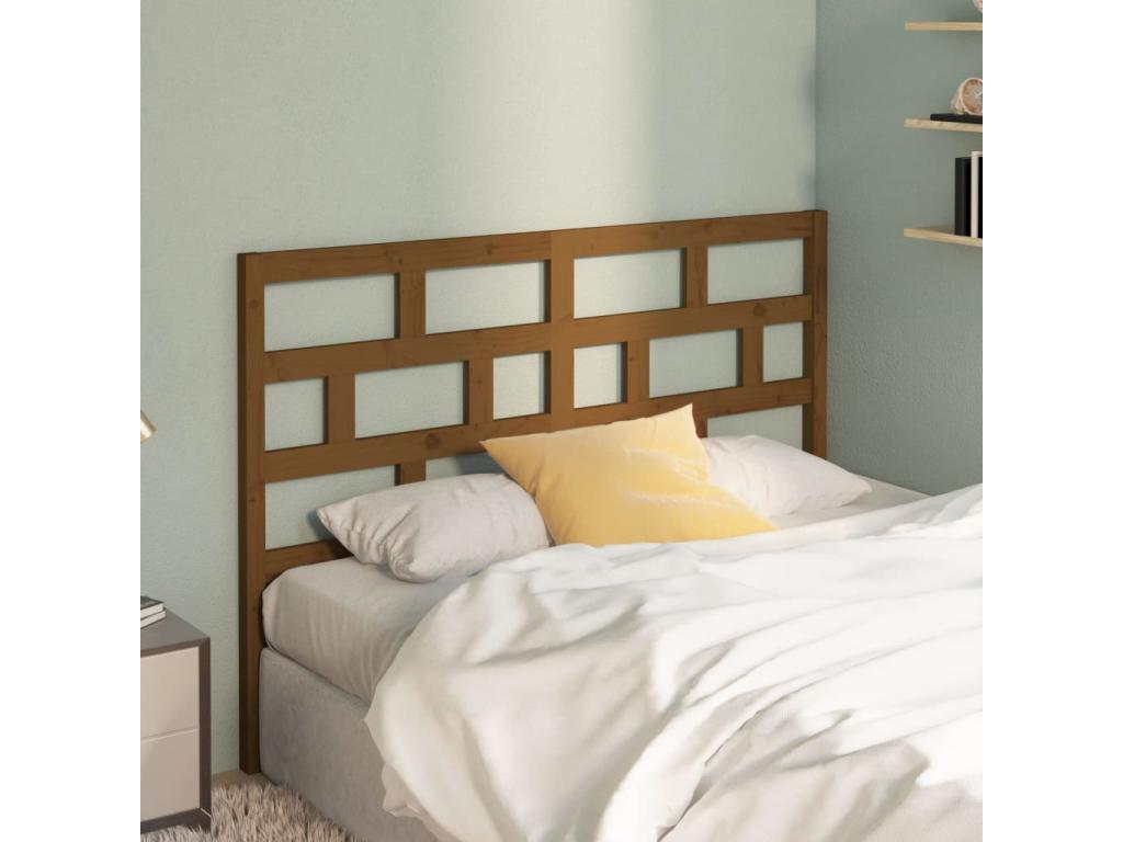 Solid Wood, Headboard, 156 X 4 X 100 cm, Brown