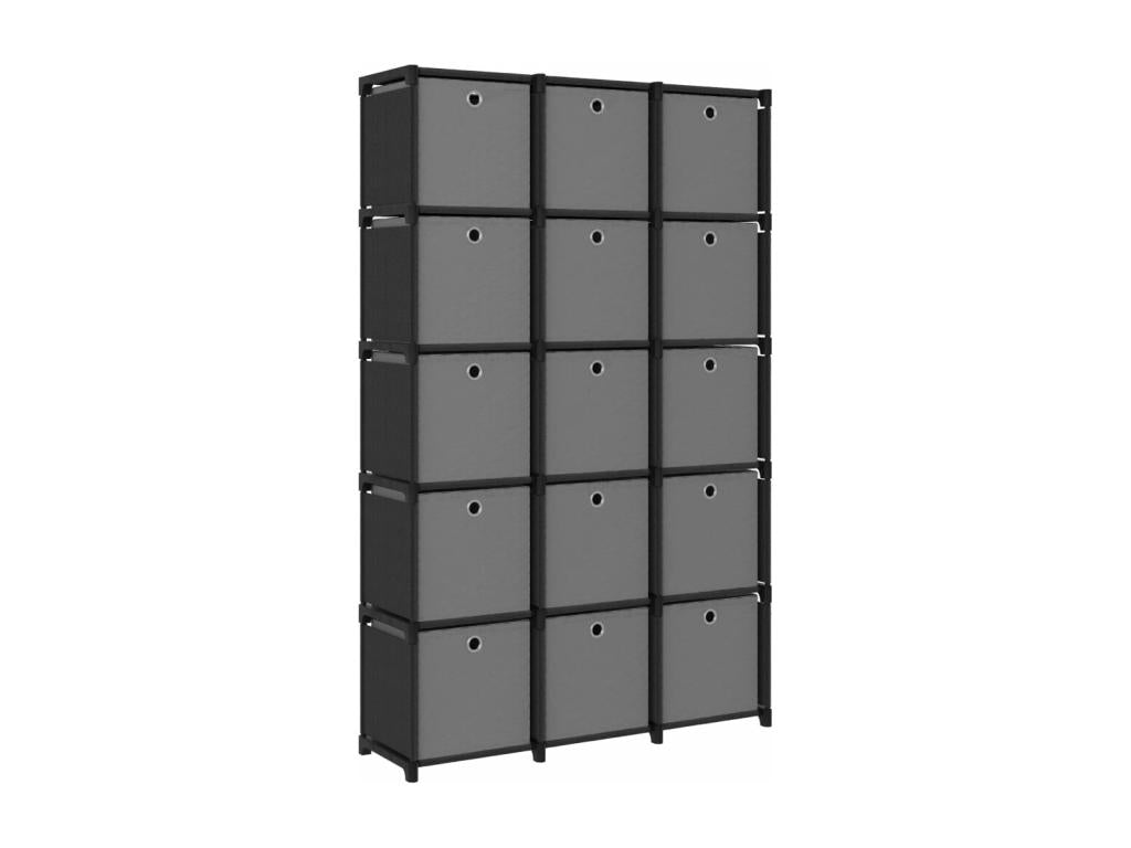Fabric, Shelf Unit, 103 X 30 X 175.5 cm, Black