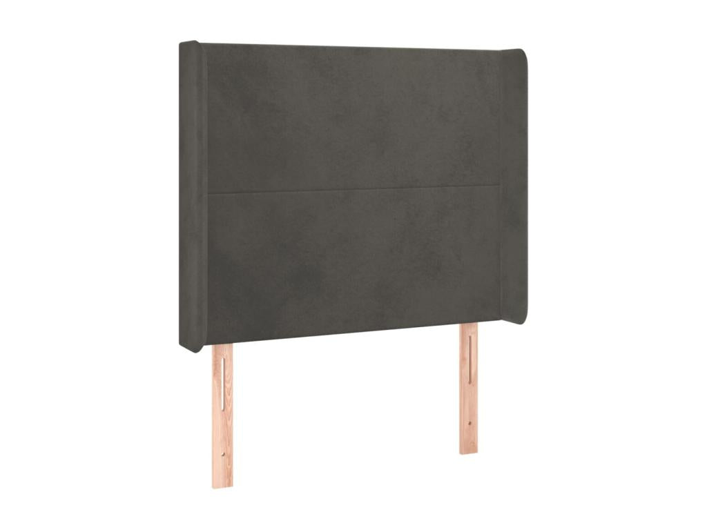 Velvet, Headboard, 93 X 16 X 118/128 cm, Gray