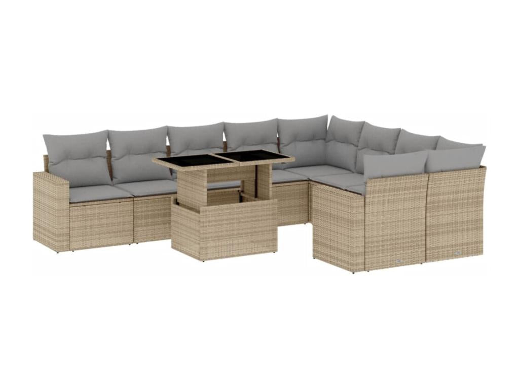 Woven Resin, Outdoor Furniture Set, Beige